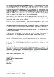 Temporary Traffic Regulation Order