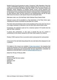 Temporary Road Closure